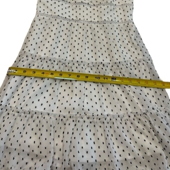 TRIXXI White With Black Polka Dot Spaghetti Strap Dress Size S - Picture 8 of 12